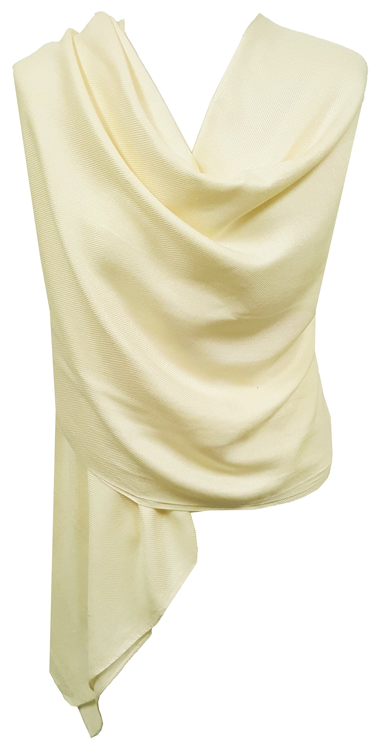 World of Shawls Pashmina To Go Unisex Extra Large Plain Pashmina Scarf Shawl Stole Wrap High Quality 100% Viscose
