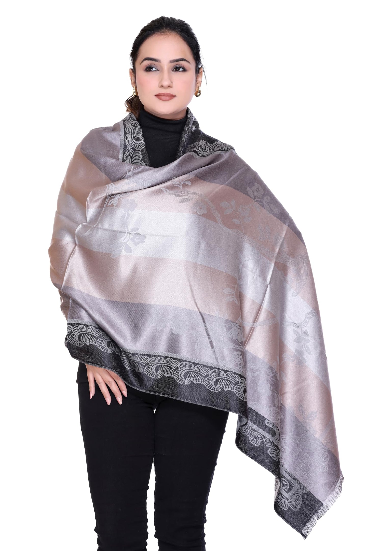 Women's Floral Print Scarf Shawl, 180 cm x 70 cm