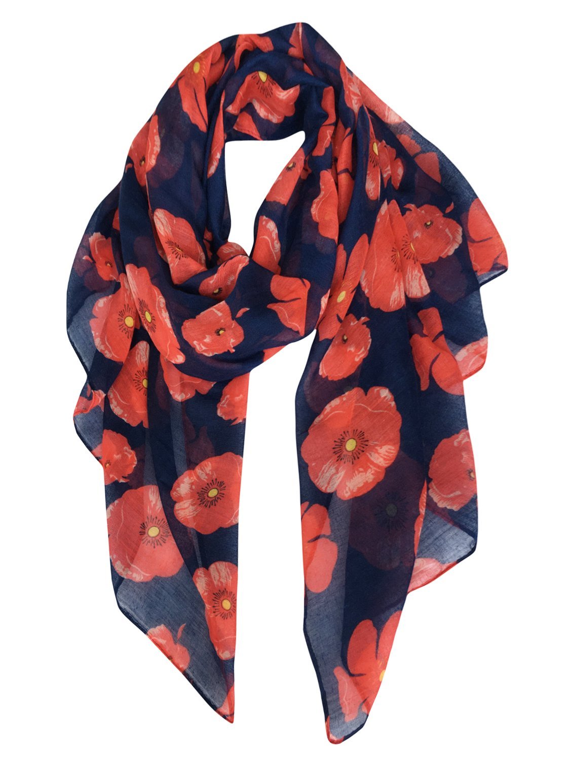 World of Shawls Women’s Lightweight Fashion Scarf – Soft Winter Wrap for Ladies, Long Shawl Scarf for Gifting, Bird & Floral Print Designs