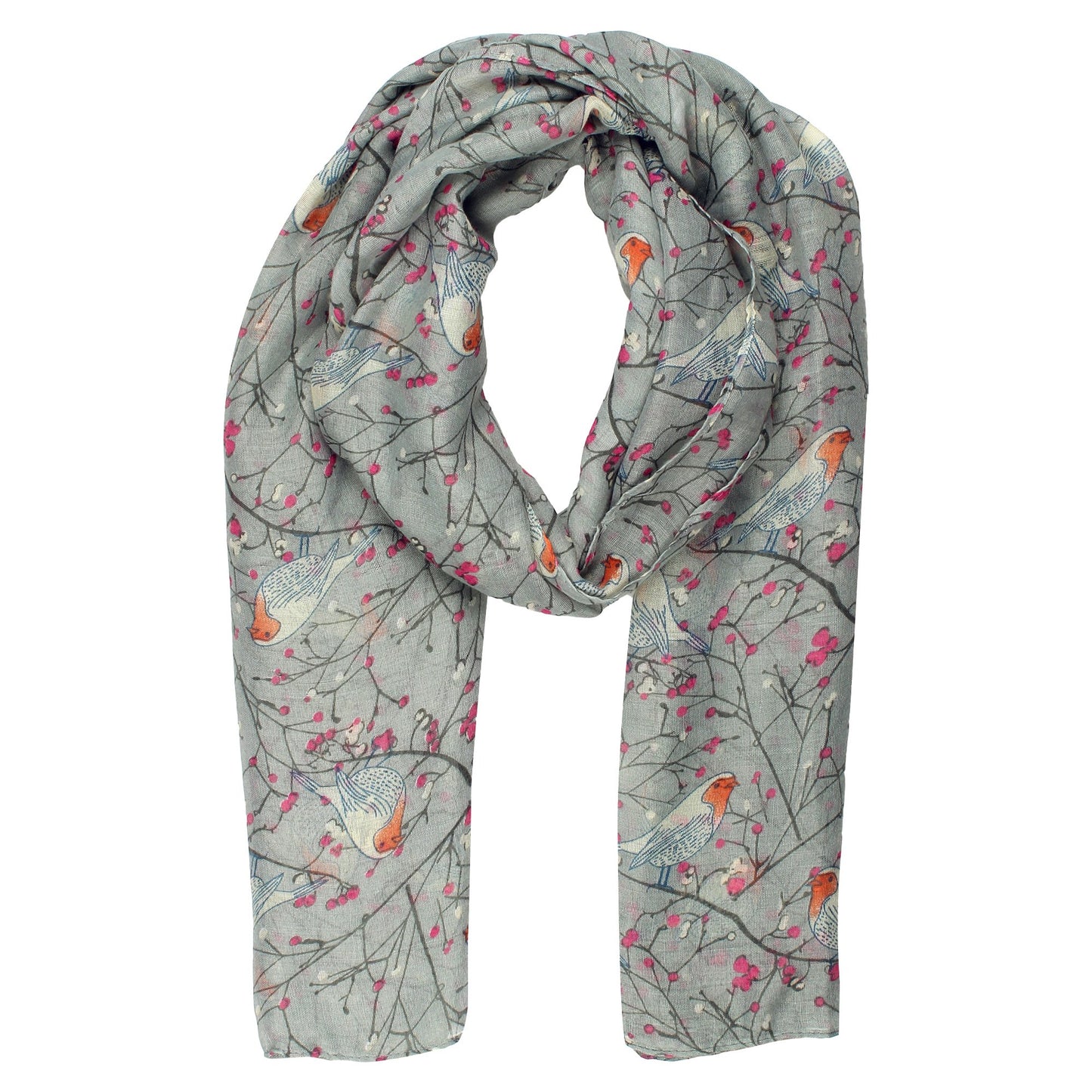 World of Shawls Women’s Lightweight Fashion Scarf – Soft Winter Wrap for Ladies, Long Shawl Scarf for Gifting, Bird & Floral Print Designs