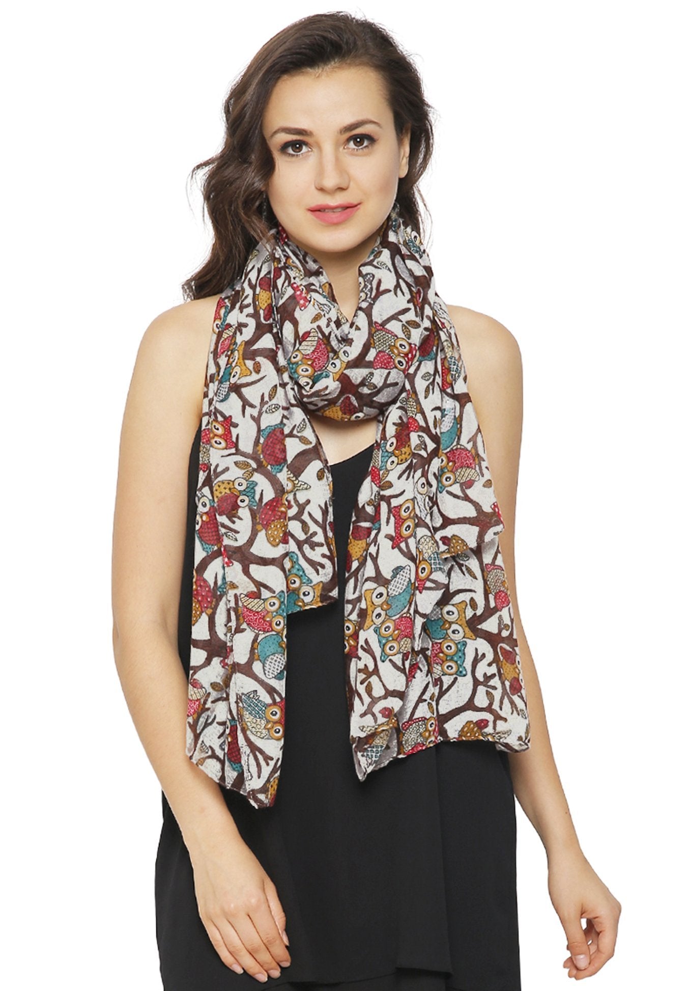 World of Shawls Women’s Lightweight Fashion Scarf – Soft Winter Wrap for Ladies, Long Shawl Scarf for Gifting, Bird & Floral Print Designs