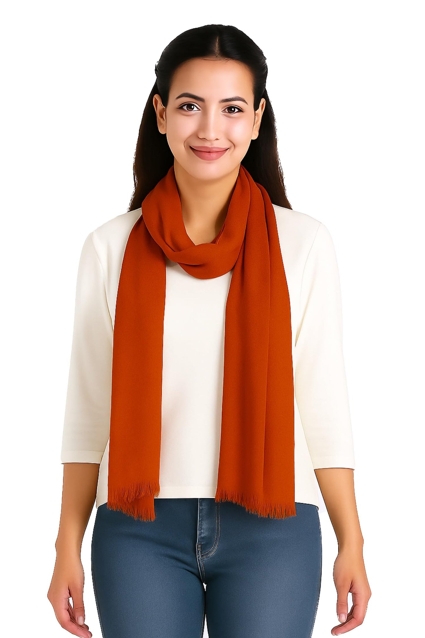 World of Shawls Soft Lightweight Scarf for Women – Classic Plain Wrap Shawl | Everyday Versatile Fashion Accessory