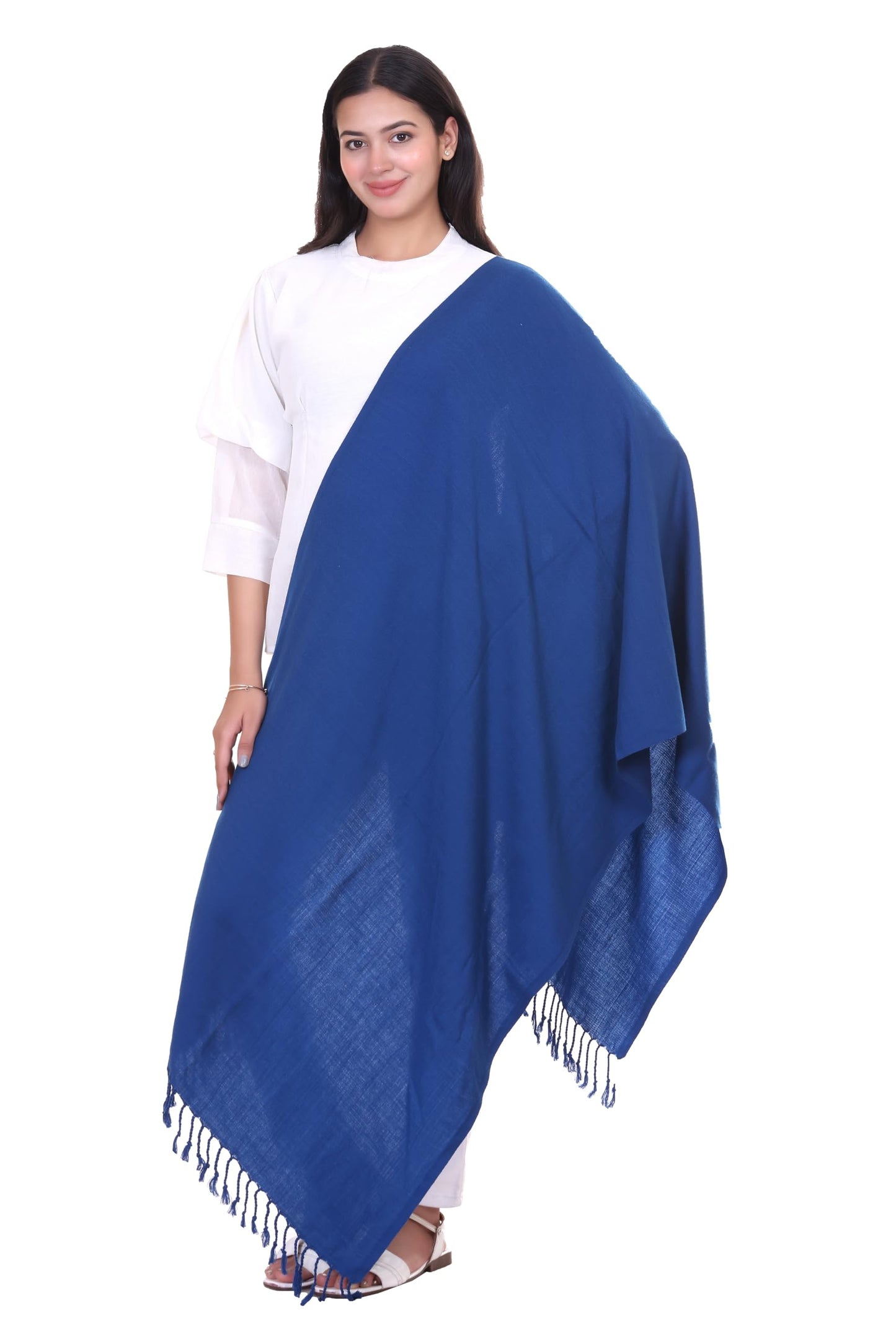 World of Shawls Premium Soft Acrylic Shawl for Women – Large 80x200cm Winter Wrap, Warm Pashmina Style Scarf with Tassels – Lightweight, Cozy, Versatile Hijab, Travel Wrap, Evening & Casual Wear