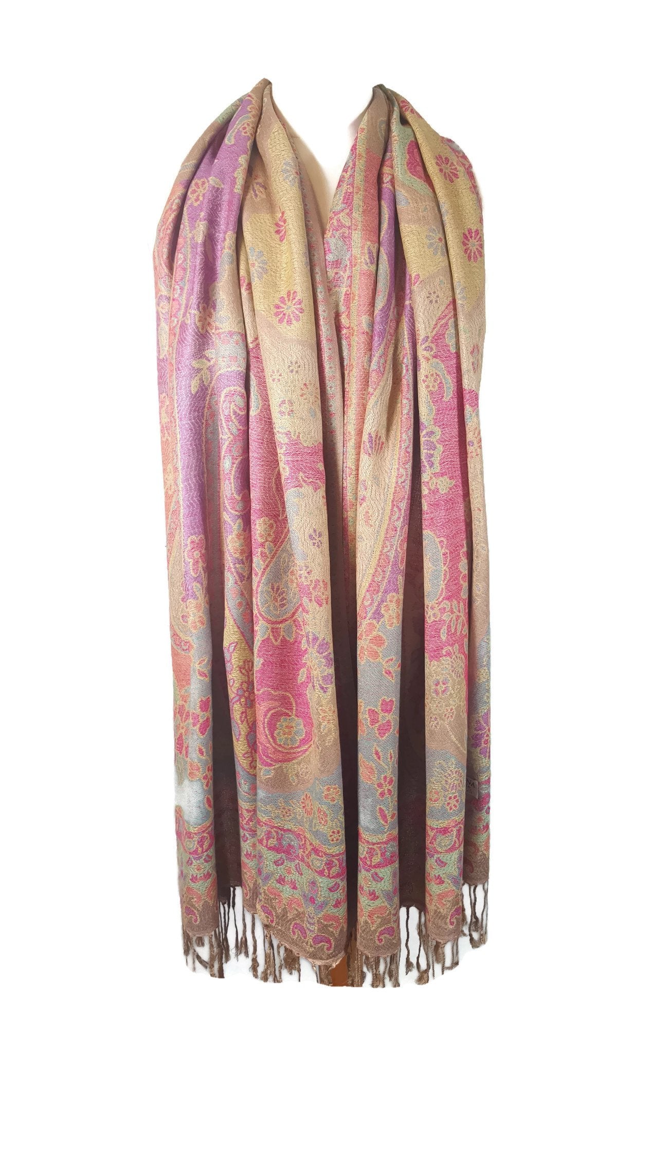 Ladies Women' s Paisley Print Pashmina Feel Wrap Scarf Shawl Stole Hijab Head Scarf