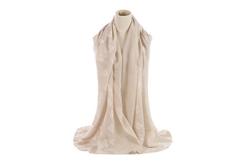 World of Shawls Ladies New Heart Print Scarves Scarf Wrap Sarong Shawl