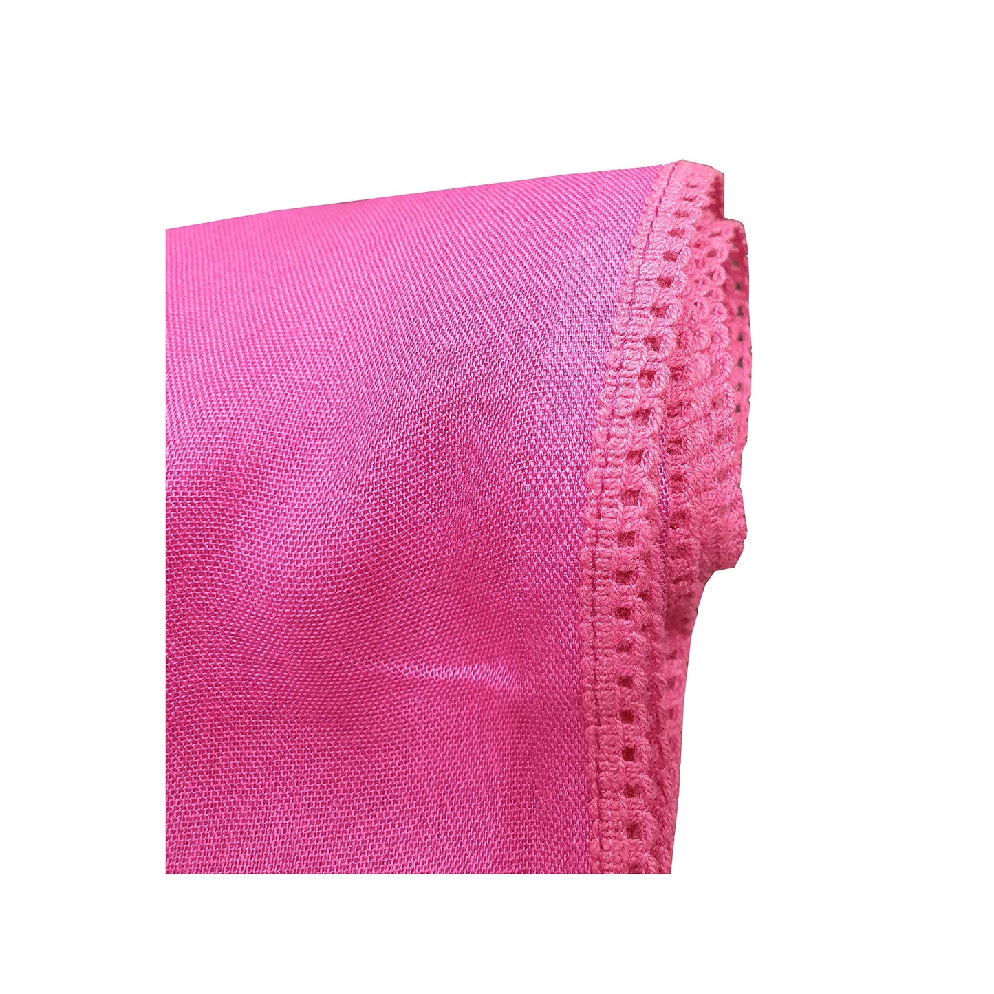World of Shawls New Ladies Womens Plain with Delicate Lace Crochet Border Scarf Scarves Maxi Wrap