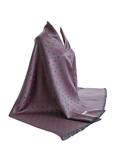Winter Luxury Womens Polkadot Design Pashmina Style Shawl Scarf Wrap Stole Warm Soft Silky Touch and Sheen Reversible Contrasting Colours