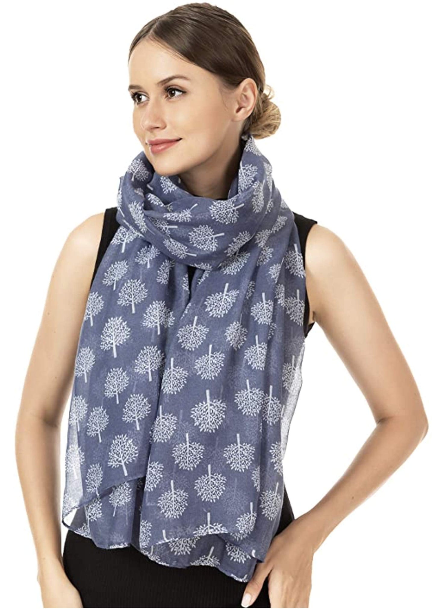 World of Shawls Women’s Lightweight Fashion Scarf – Soft Winter Wrap for Ladies, Long Shawl Scarf for Gifting, Bird & Floral Print Designs