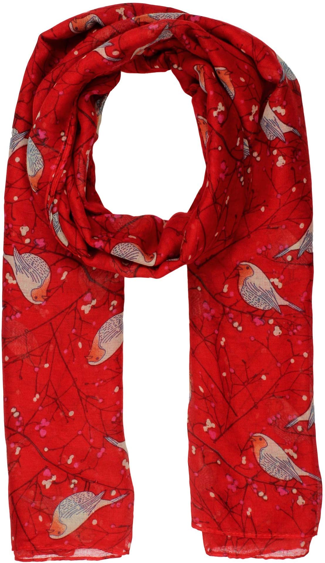 World of Shawls Women’s Lightweight Fashion Scarf – Soft Winter Wrap for Ladies, Long Shawl Scarf for Gifting, Bird & Floral Print Designs