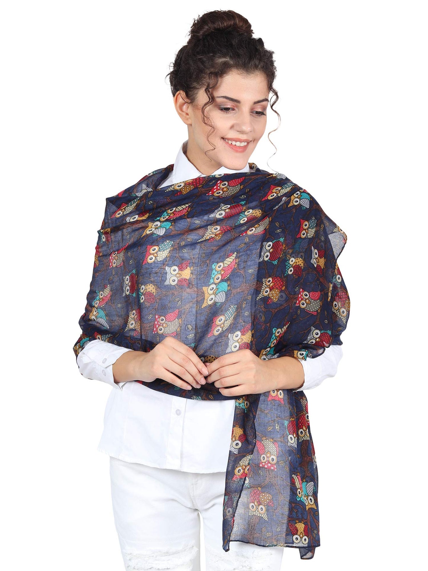 World of Shawls Women’s Lightweight Fashion Scarf – Soft Winter Wrap for Ladies, Long Shawl Scarf for Gifting, Bird & Floral Print Designs