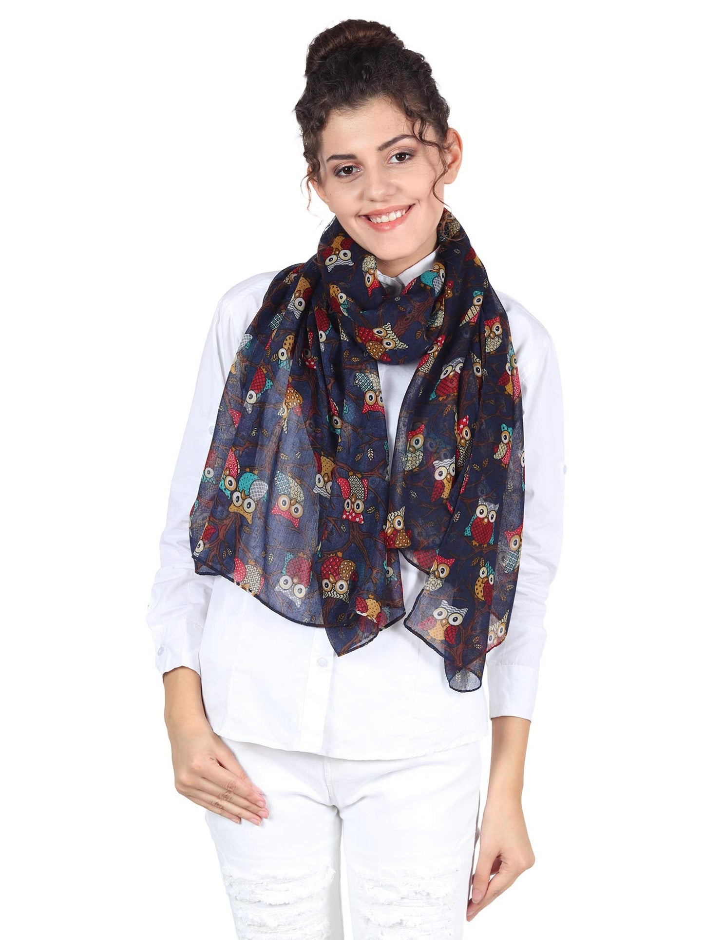World of Shawls Women’s Lightweight Fashion Scarf – Soft Winter Wrap for Ladies, Long Shawl Scarf for Gifting, Bird & Floral Print Designs