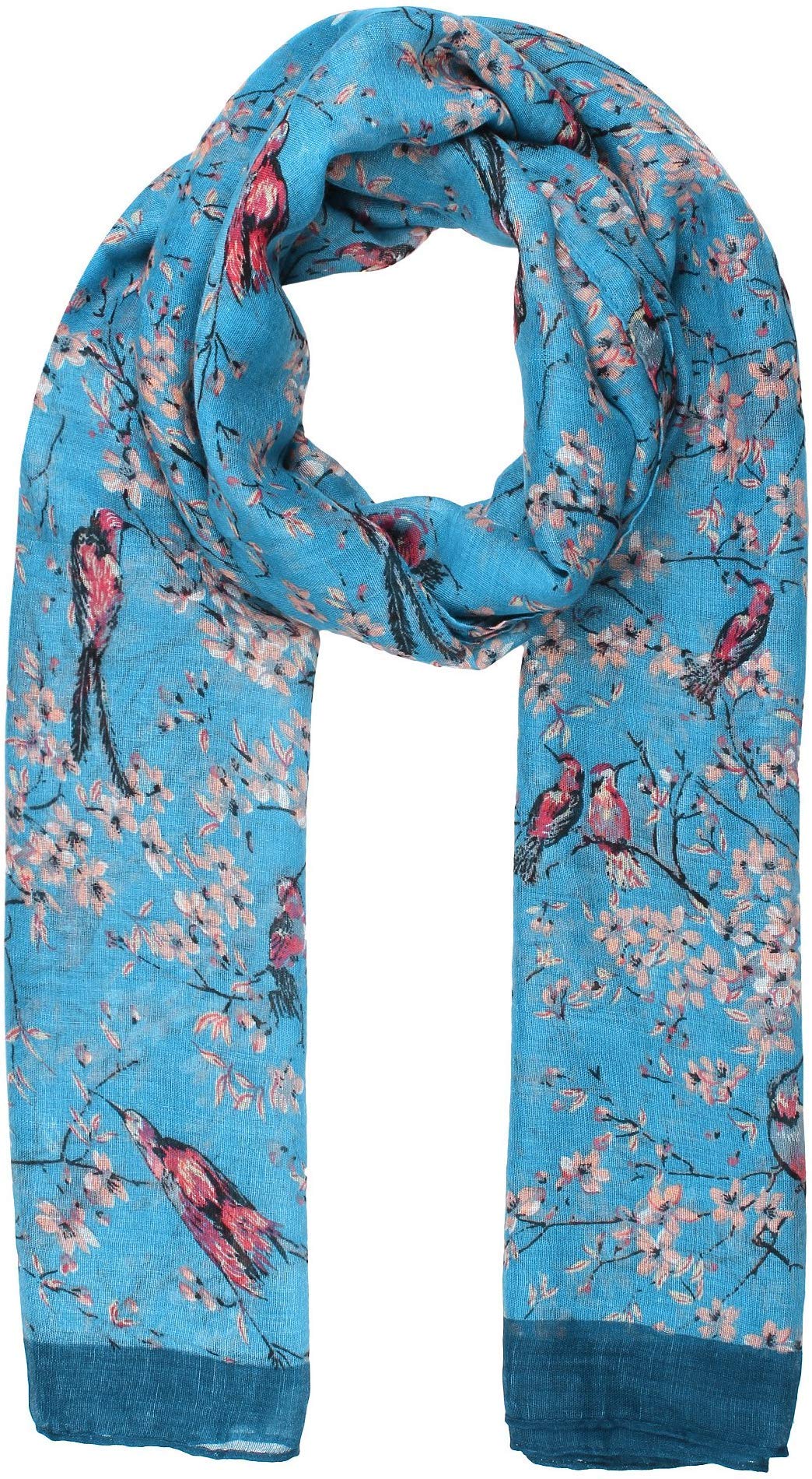 World of Shawls Women’s Lightweight Fashion Scarf – Soft Winter Wrap for Ladies, Long Shawl Scarf for Gifting, Bird & Floral Print Designs