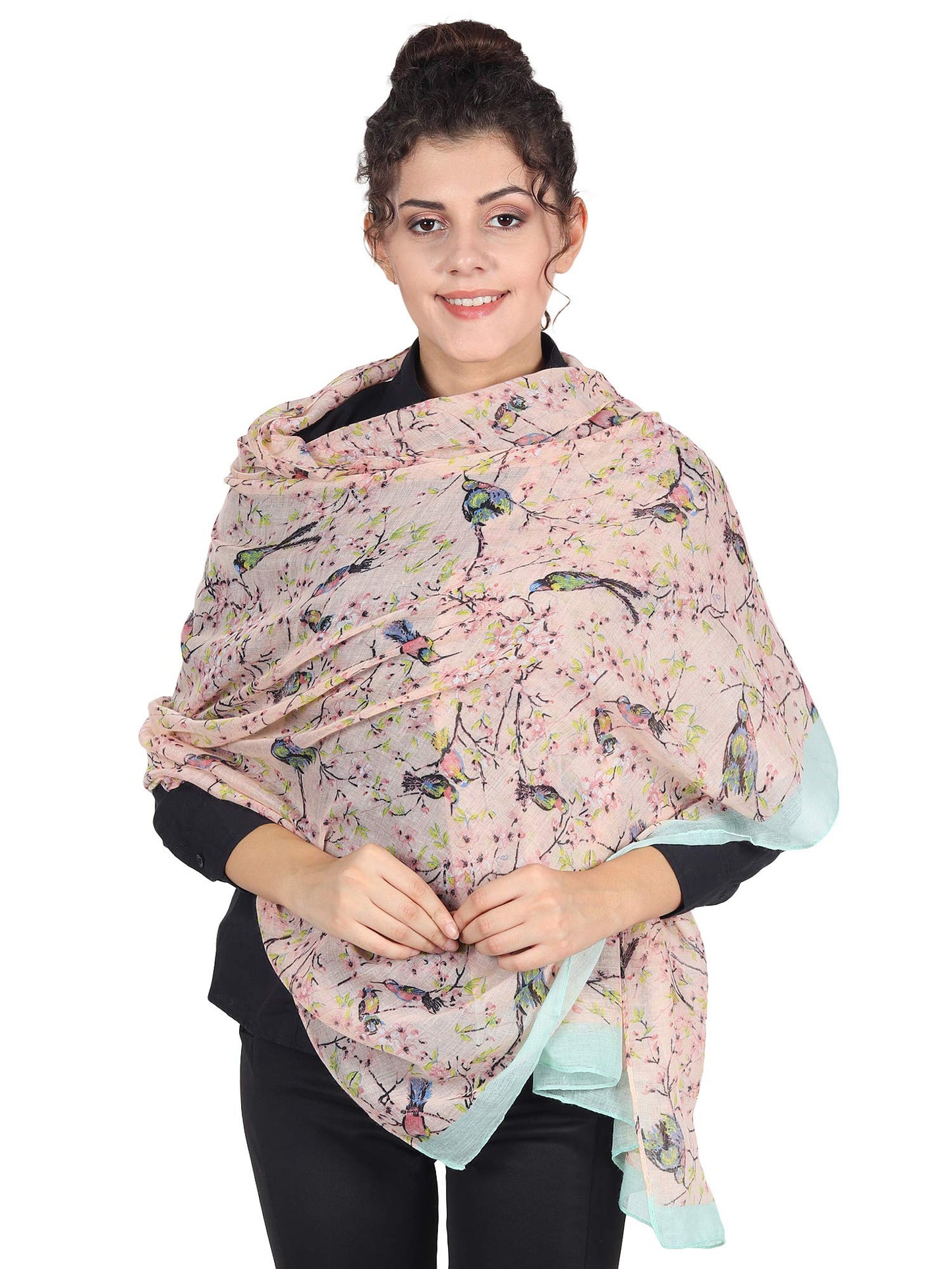 World of Shawls Women’s Lightweight Fashion Scarf – Soft Winter Wrap for Ladies, Long Shawl Scarf for Gifting, Bird & Floral Print Designs