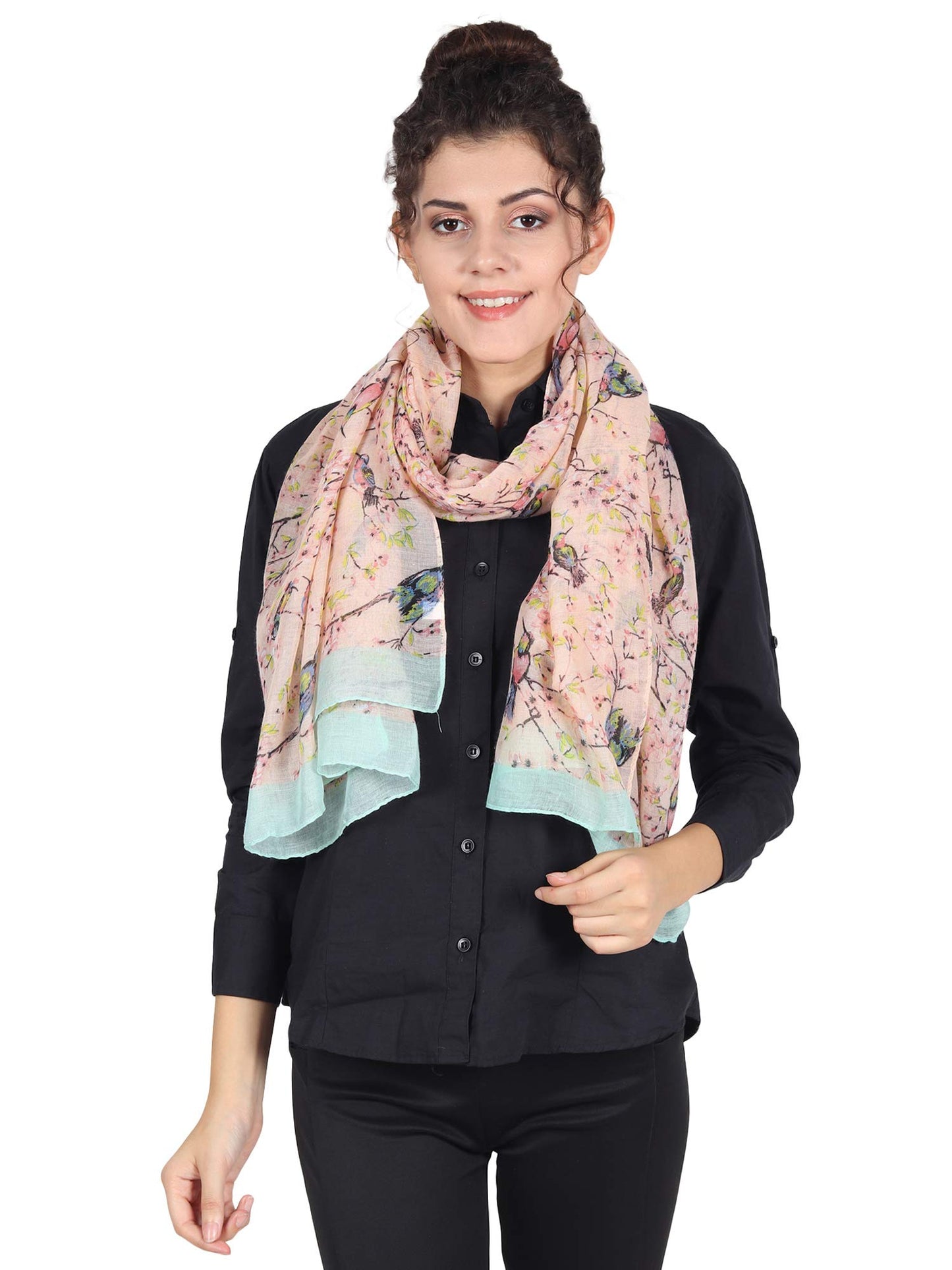World of Shawls Women’s Lightweight Fashion Scarf – Soft Winter Wrap for Ladies, Long Shawl Scarf for Gifting, Bird & Floral Print Designs