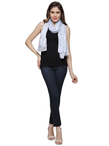 World of Shawls LADIES SCARF WITH GLITTER DANDELIONS DANDELION SCARF WRAP