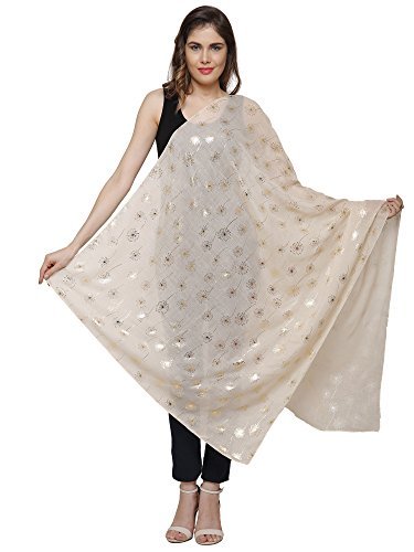 World of Shawls LADIES SCARF WITH GLITTER DANDELIONS DANDELION SCARF WRAP
