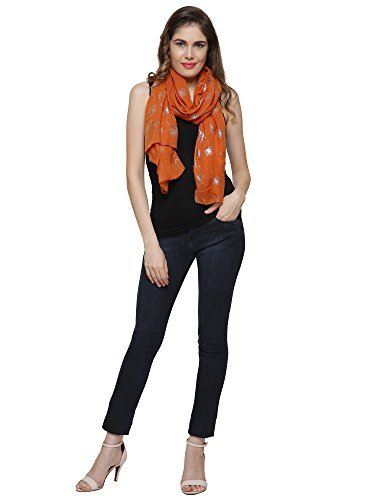 World of Shawls LADIES SCARF WITH GLITTER DANDELIONS DANDELION SCARF WRAP