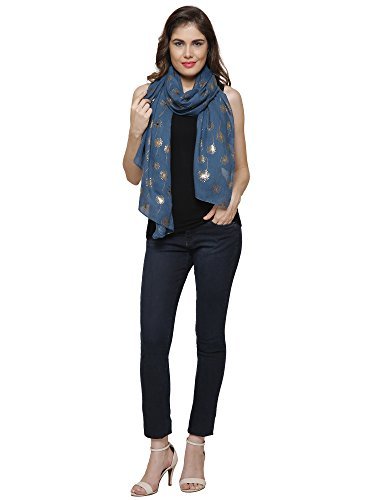 World of Shawls LADIES SCARF WITH GLITTER DANDELIONS DANDELION SCARF WRAP