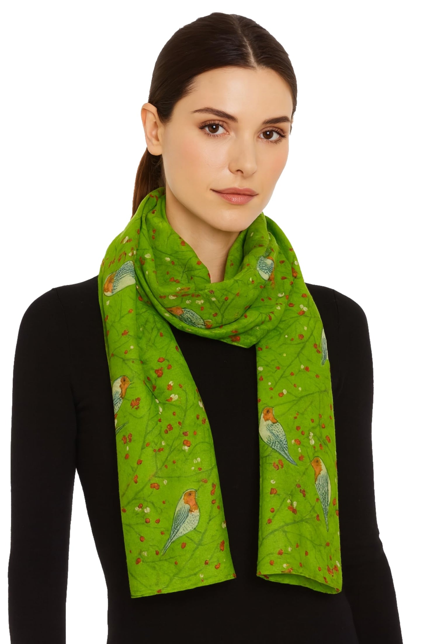 World of Shawls Women’s Lightweight Fashion Scarf – Soft Winter Wrap for Ladies, Long Shawl Scarf for Gifting, Bird & Floral Print Designs