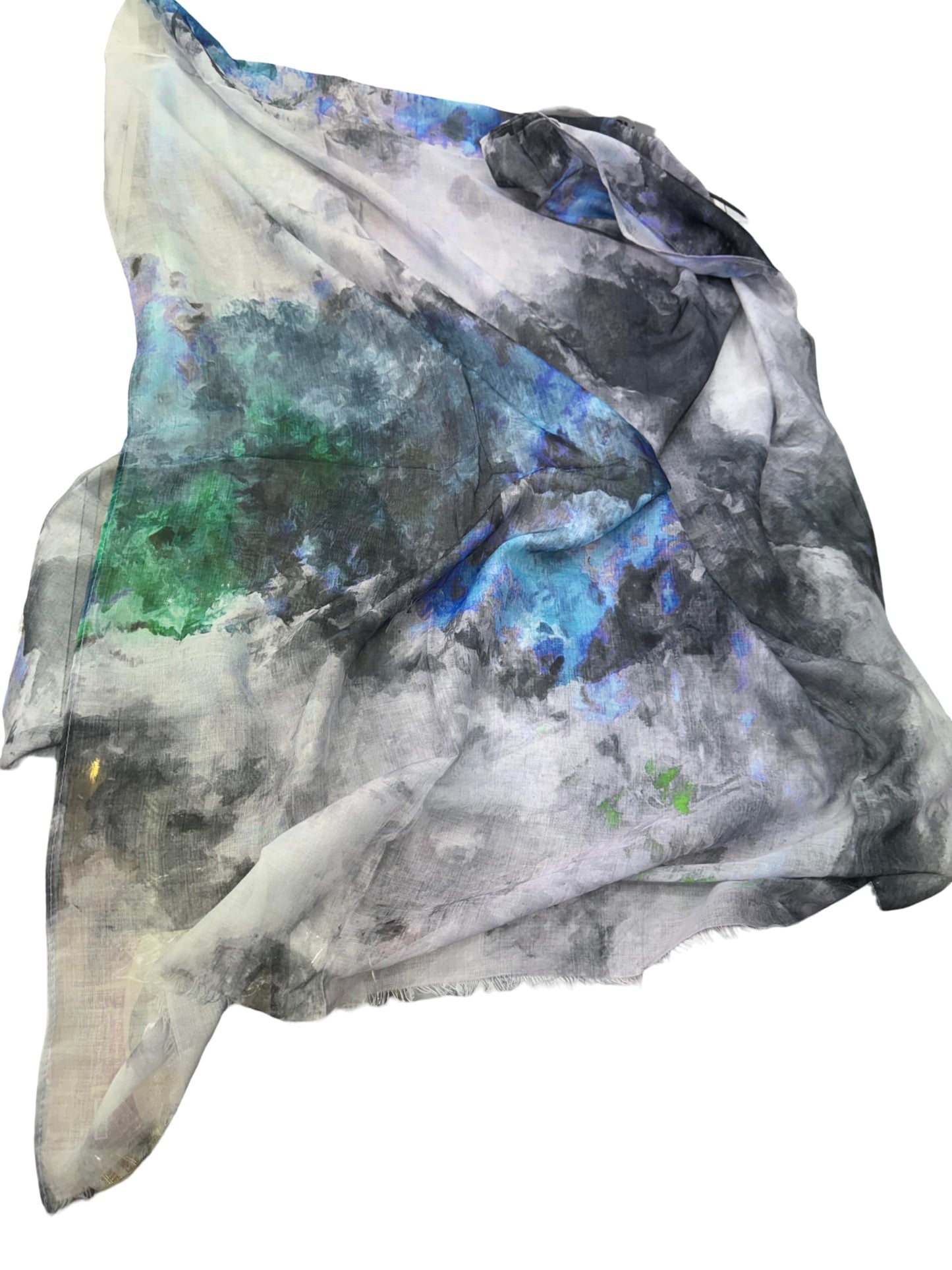 World of Shawls Women’s Artistic Watercolor Scarf – Soft Lightweight Wrap Shawl – Fashion Accessory for All Seasons