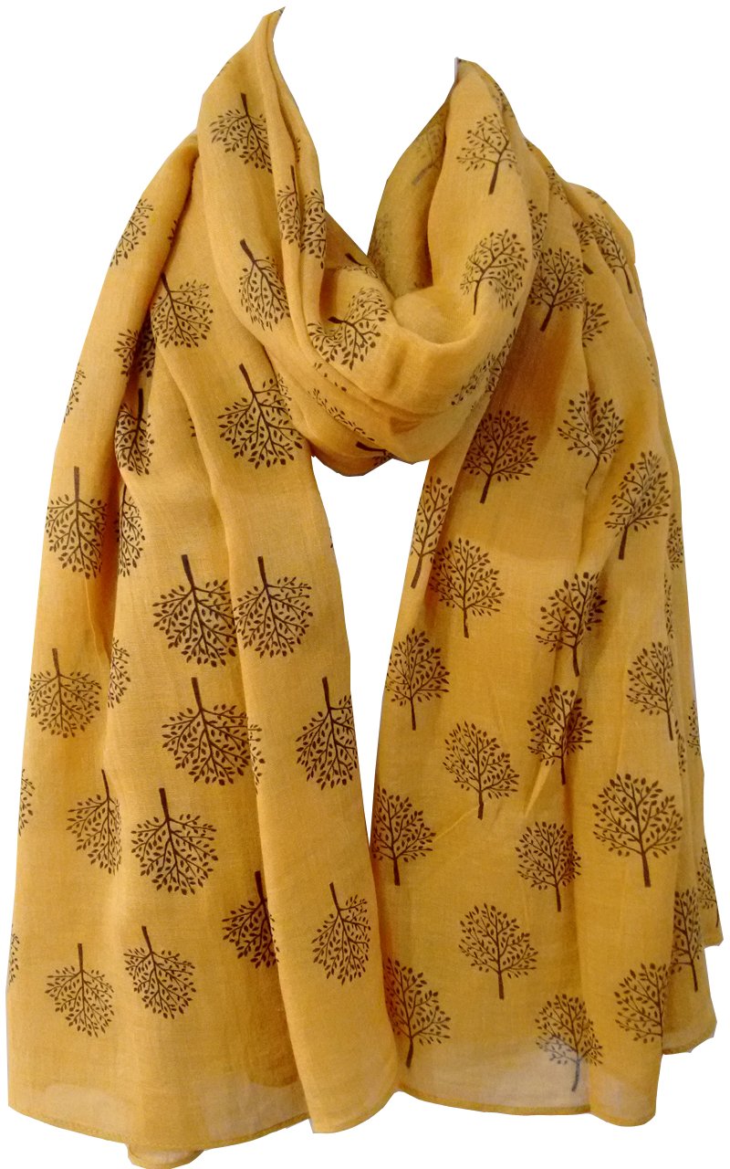 Mulberry Tree Print Scarf Womens Lightweight Fashion Large Wrap