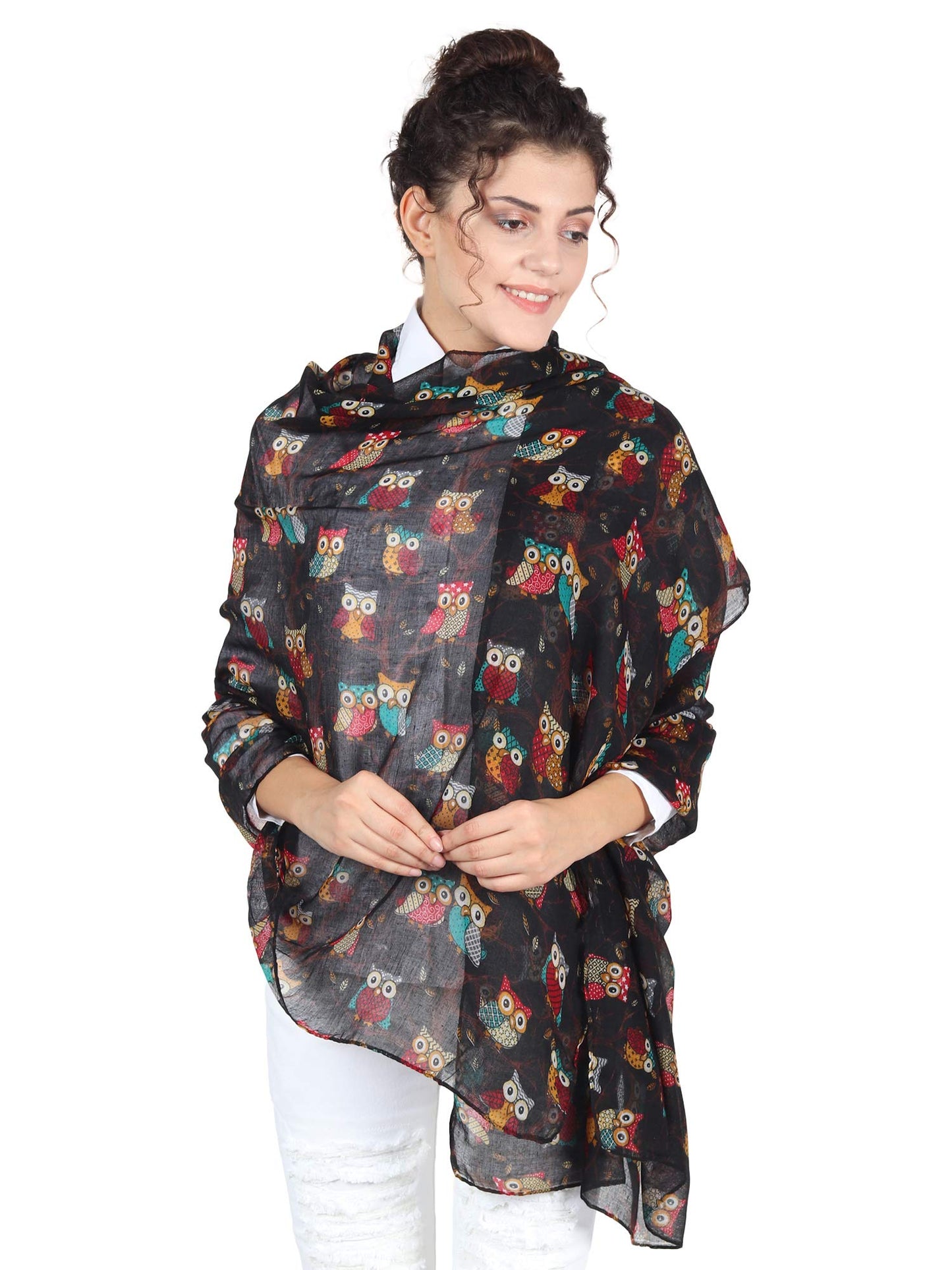 World of Shawls Women’s Lightweight Fashion Scarf – Soft Winter Wrap for Ladies, Long Shawl Scarf for Gifting, Bird & Floral Print Designs