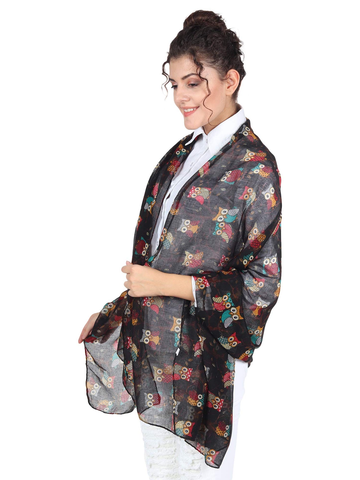 World of Shawls Women’s Lightweight Fashion Scarf – Soft Winter Wrap for Ladies, Long Shawl Scarf for Gifting, Bird & Floral Print Designs