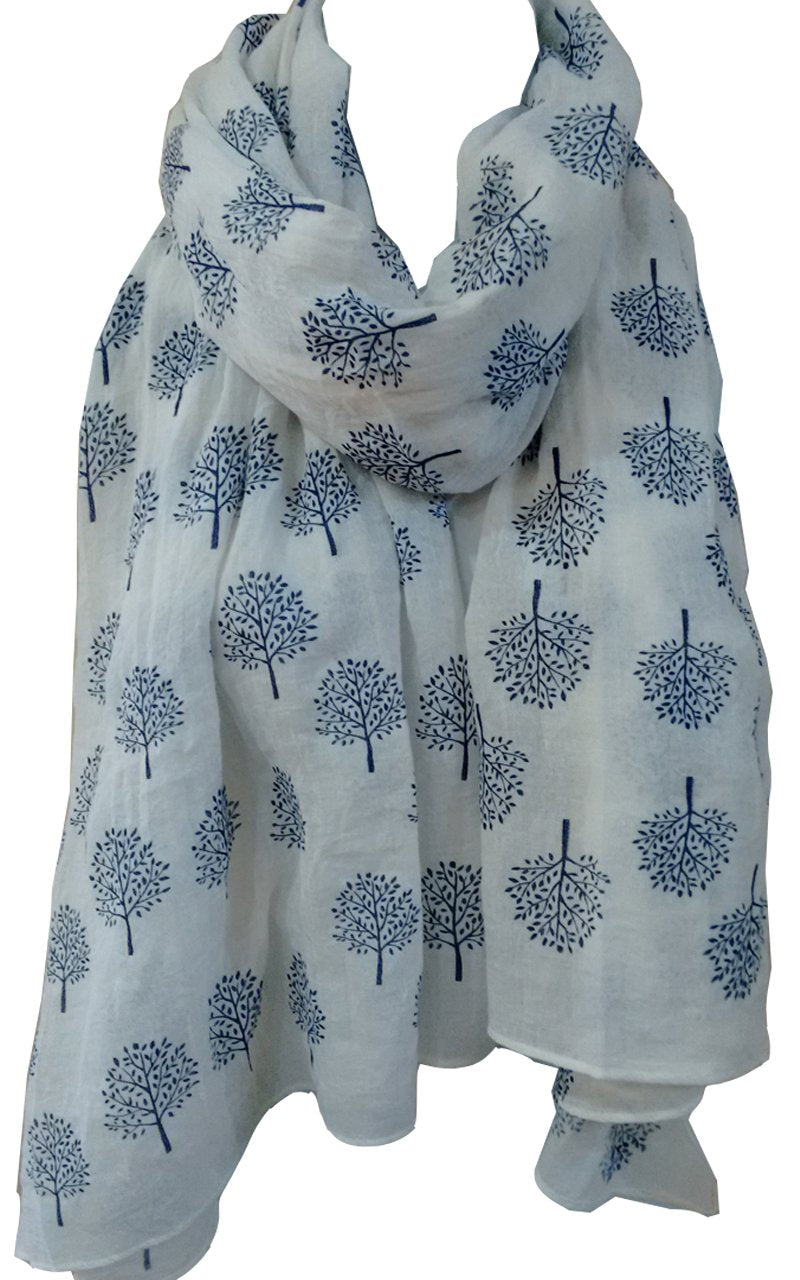 Mulberry Tree Print Scarf Womens Lightweight Fashion Large Wrap