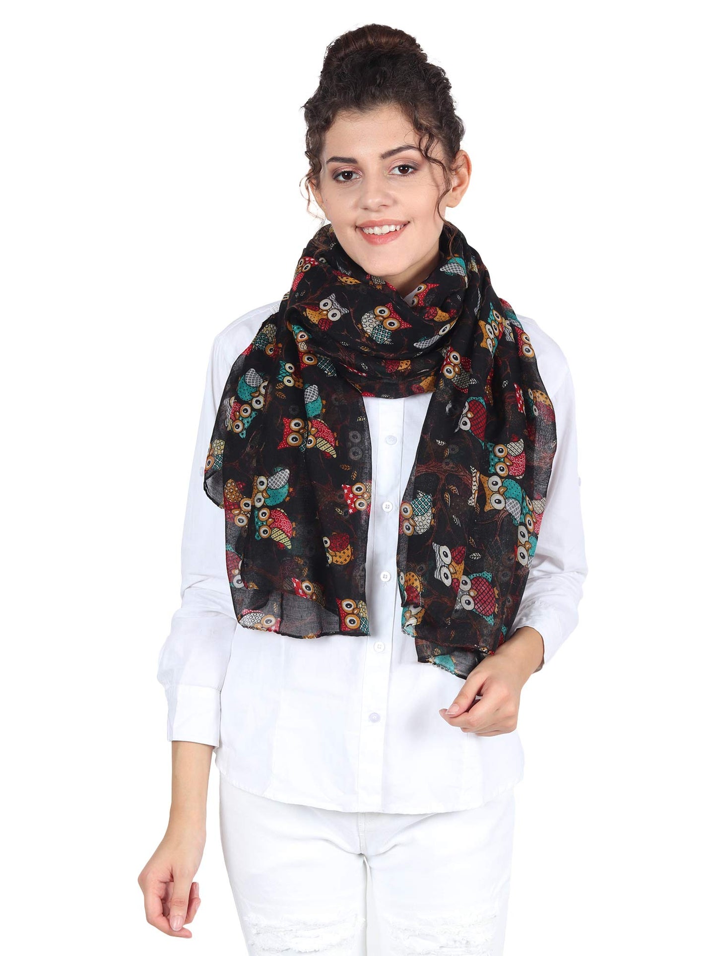 World of Shawls Women’s Lightweight Fashion Scarf – Soft Winter Wrap for Ladies, Long Shawl Scarf for Gifting, Bird & Floral Print Designs