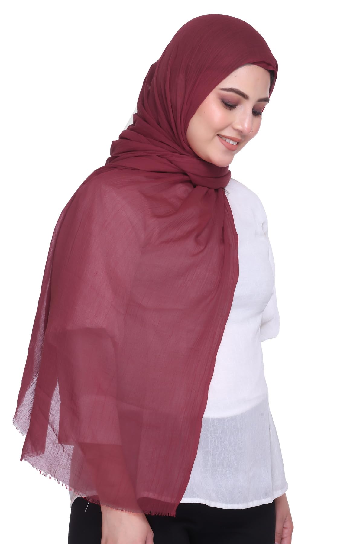 World of Shawls Premium Cotton Hijab Scarf for Women – Lightweight, Breathable & Elegant – Modest Fashion Wrap for Everyday, Party & Occasion Wear