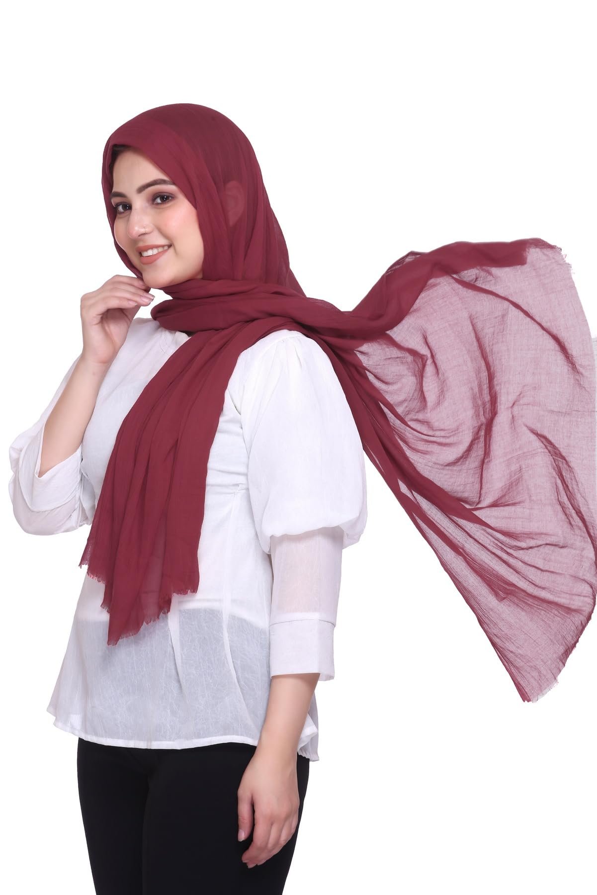 World of Shawls Premium Cotton Hijab Scarf for Women – Lightweight, Breathable & Elegant – Modest Fashion Wrap for Everyday, Party & Occasion Wear