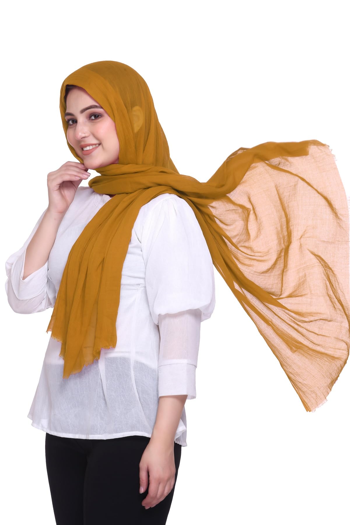 World of Shawls Premium Cotton Hijab Scarf for Women – Lightweight, Breathable & Elegant – Modest Fashion Wrap for Everyday, Party & Occasion Wear