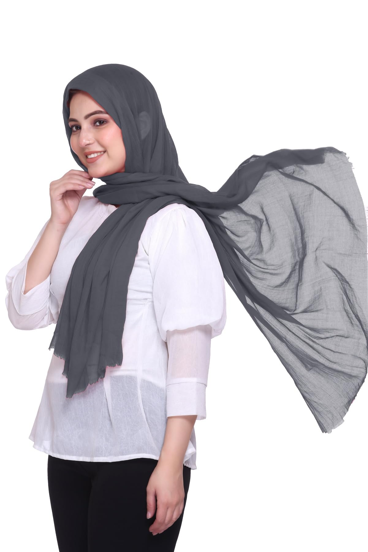 World of Shawls Premium Cotton Hijab Scarf for Women – Lightweight, Breathable & Elegant – Modest Fashion Wrap for Everyday, Party & Occasion Wear