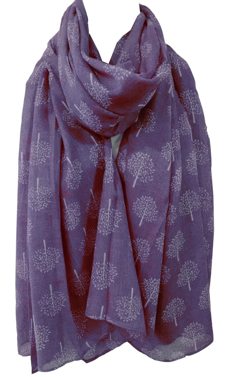 Mulberry Tree Print Scarf Womens Lightweight Fashion Large Wrap