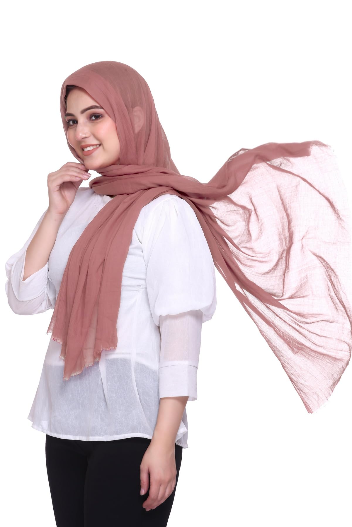World of Shawls Premium Cotton Hijab Scarf for Women – Lightweight, Breathable & Elegant – Modest Fashion Wrap for Everyday, Party & Occasion Wear