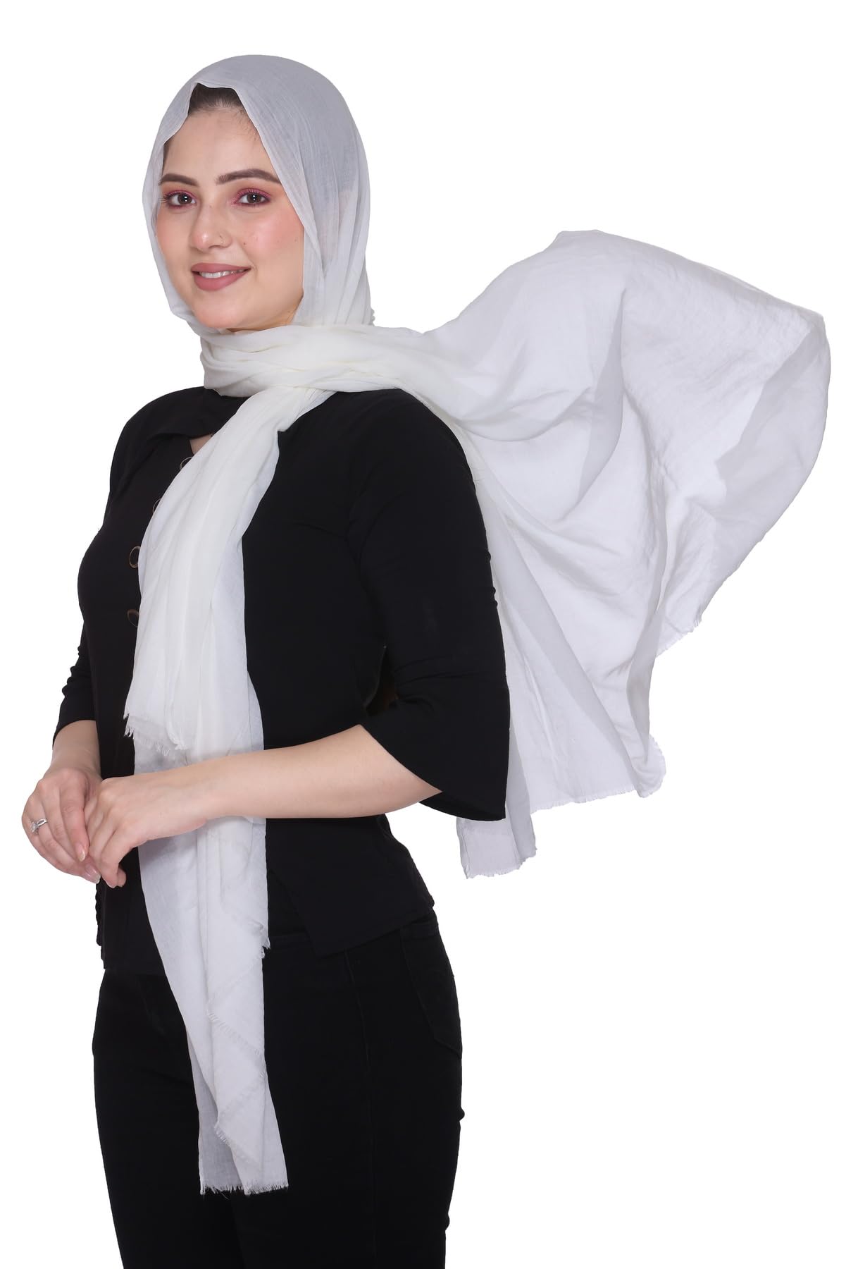 World of Shawls Premium Cotton Hijab Scarf for Women – Lightweight, Breathable & Elegant – Modest Fashion Wrap for Everyday, Party & Occasion Wear