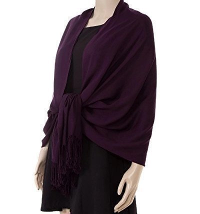 World of Shawls NEW HIGH QUALITY SILKY CASHMERE FEEL PASHMINA SHAWL/SCARF/WRAP