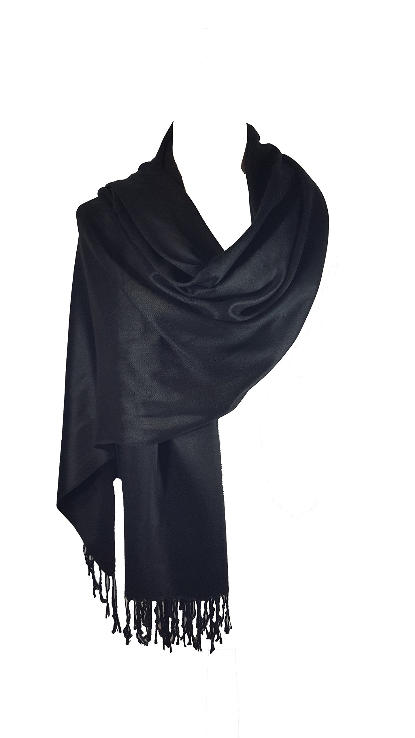World of Shawls NEW HIGH QUALITY SILKY CASHMERE FEEL PASHMINA SHAWL/SCARF/WRAP