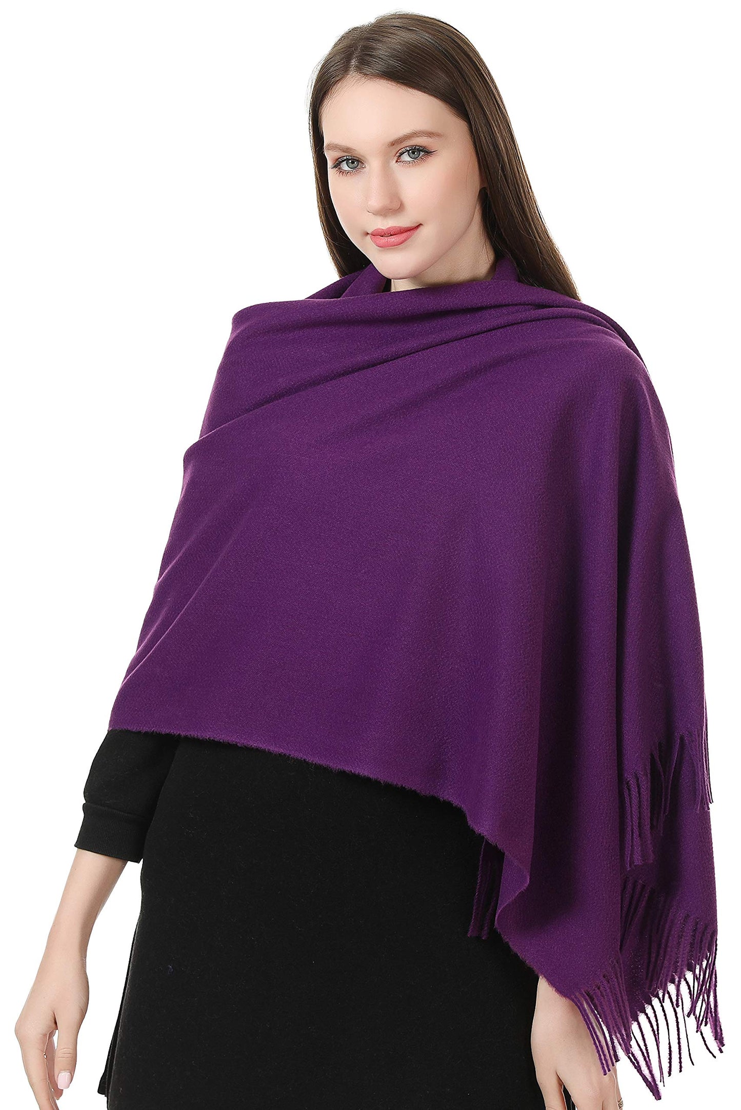 World of Shawls Cashmere Feel Winter Blanket Ladies Scarf Pashmina Shawls and Wraps for Wedding Scarves for Women Winter