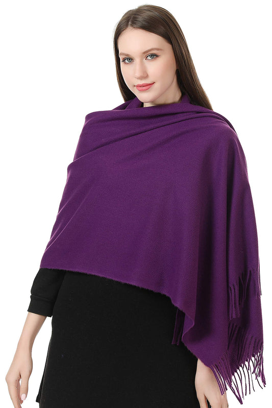 World of Shawls Cashmere Feel Winter Blanket Ladies Scarf Pashmina Shawls and Wraps for Wedding Scarves for Women Winter