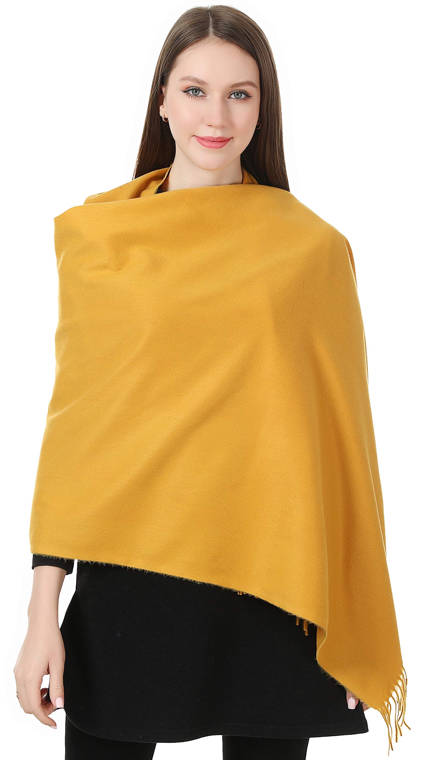 World of Shawls Cashmere Feel Winter Blanket Ladies Scarf Pashmina Shawls and Wraps for Wedding Scarves for Women Winter