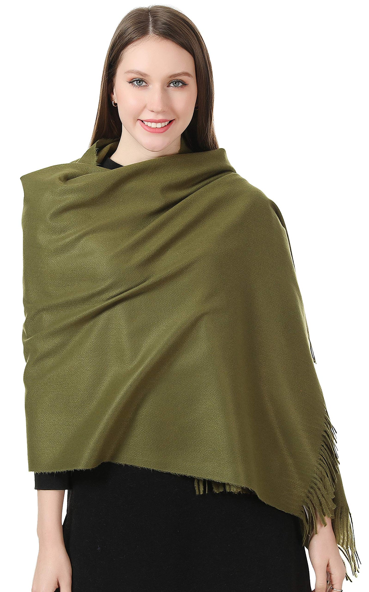 World of Shawls Cashmere Feel Winter Blanket Ladies Scarf Pashmina Shawls and Wraps for Wedding Scarves for Women Winter