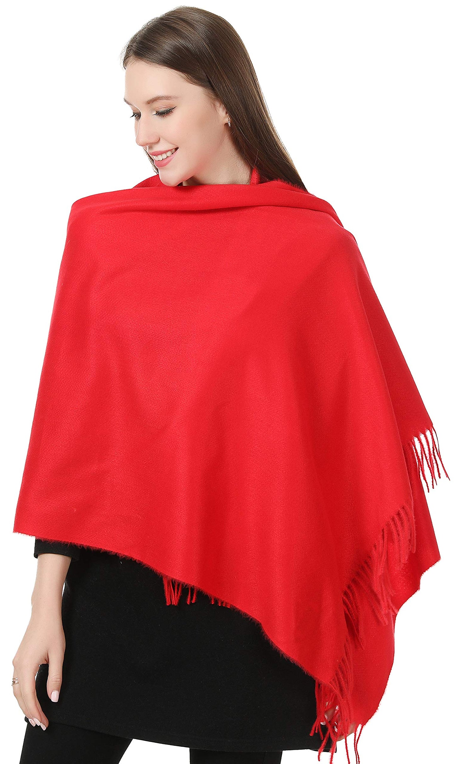 World of Shawls Cashmere Feel Winter Blanket Ladies Scarf Pashmina Shawls and Wraps for Wedding Scarves for Women Winter