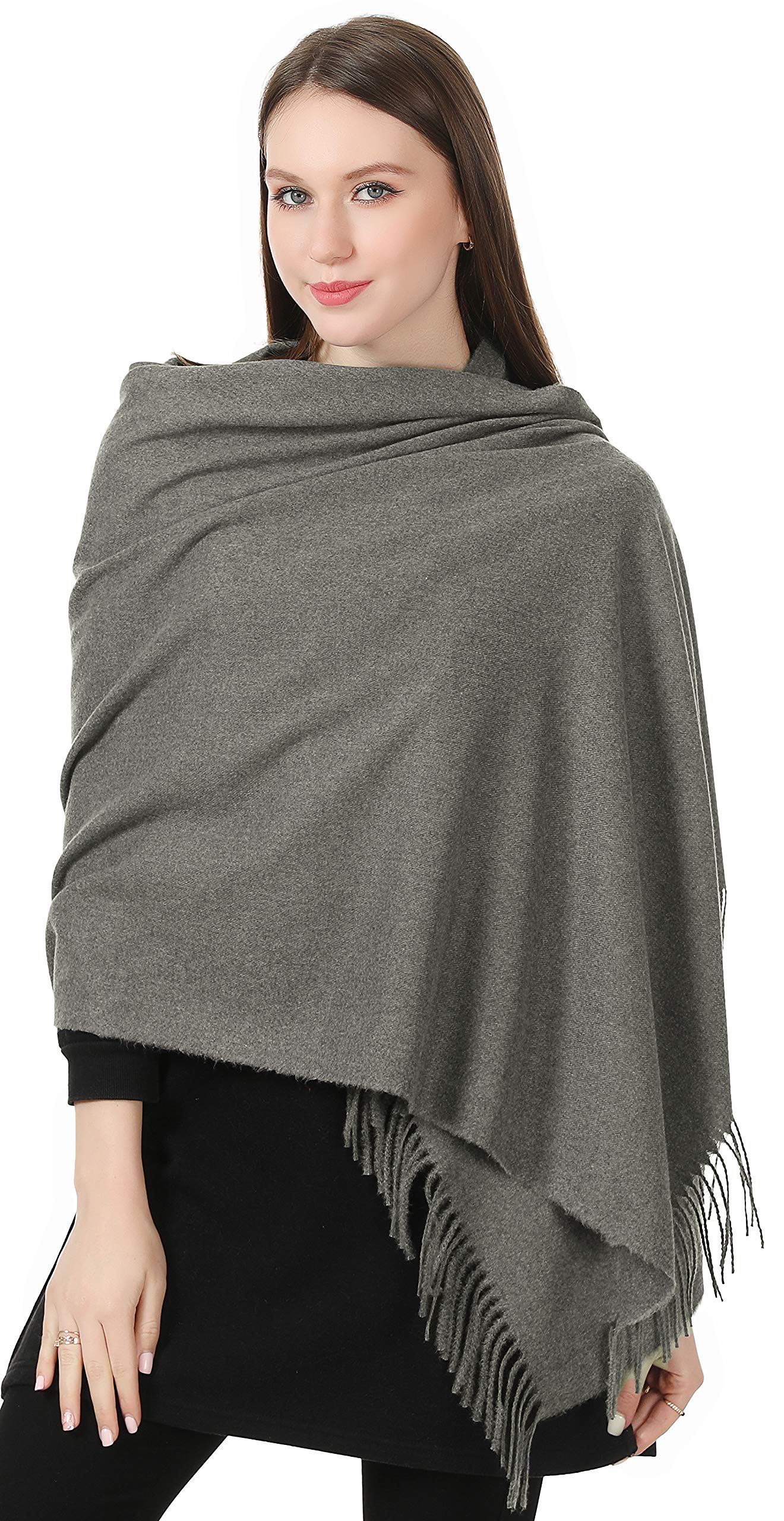 World of Shawls Cashmere Feel Winter Blanket Ladies Scarf Pashmina Shawls and Wraps for Wedding Scarves for Women Winter