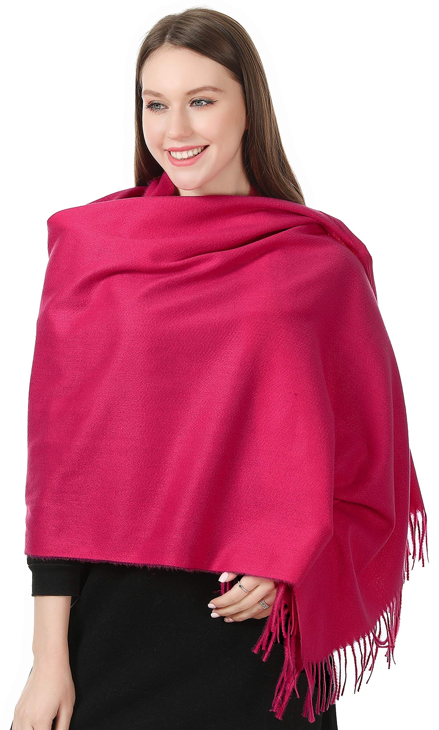 World of Shawls Cashmere Feel Winter Blanket Ladies Scarf Pashmina Shawls and Wraps for Wedding Scarves for Women Winter