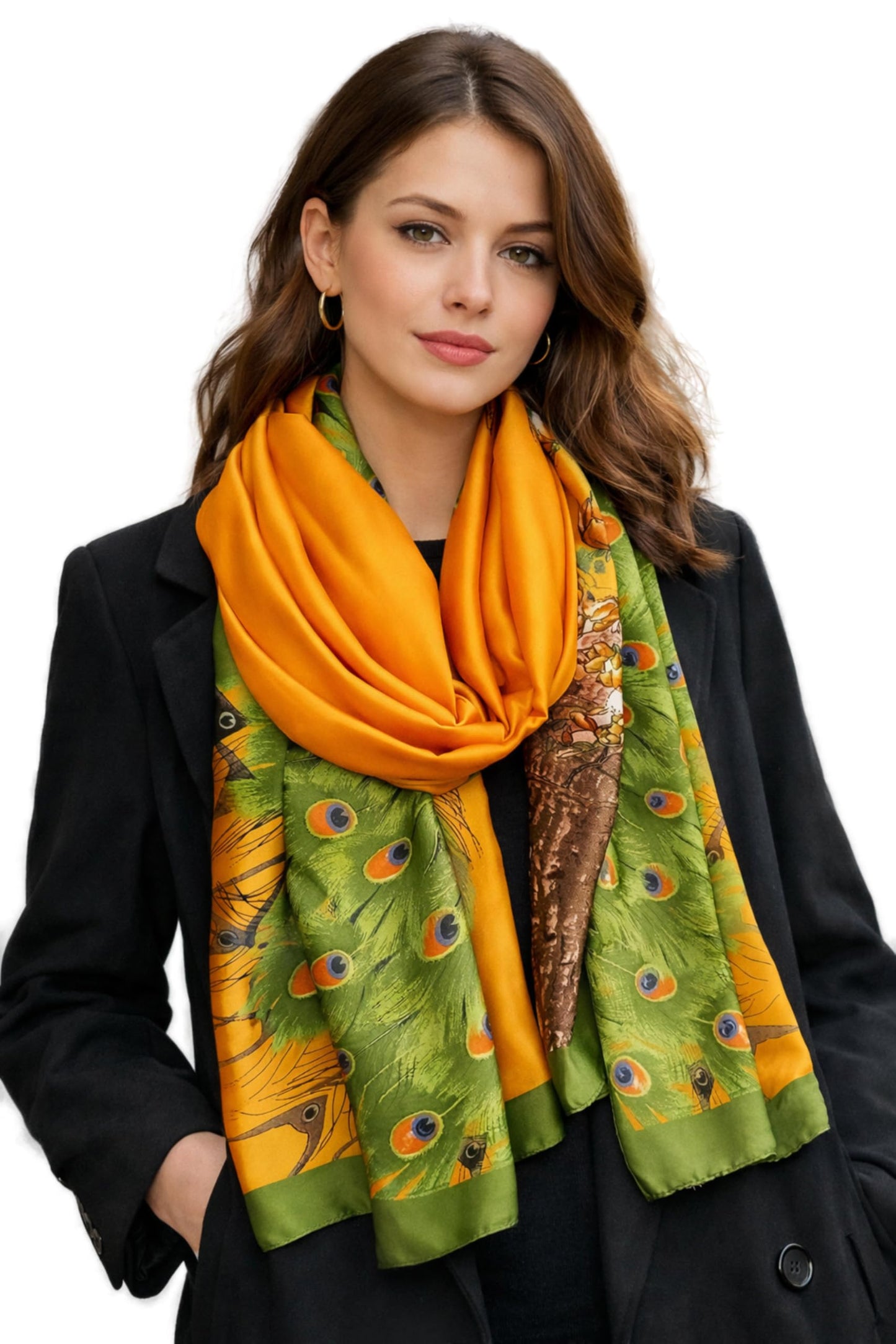 World of Shawls® Soft Silk-Feel Scarf for Women Lightweight Designer Shawl & Wrap Smooth Large 180×90cm Neck Scarf Ideal for Daily Use, Travel, Gifts & Occasions