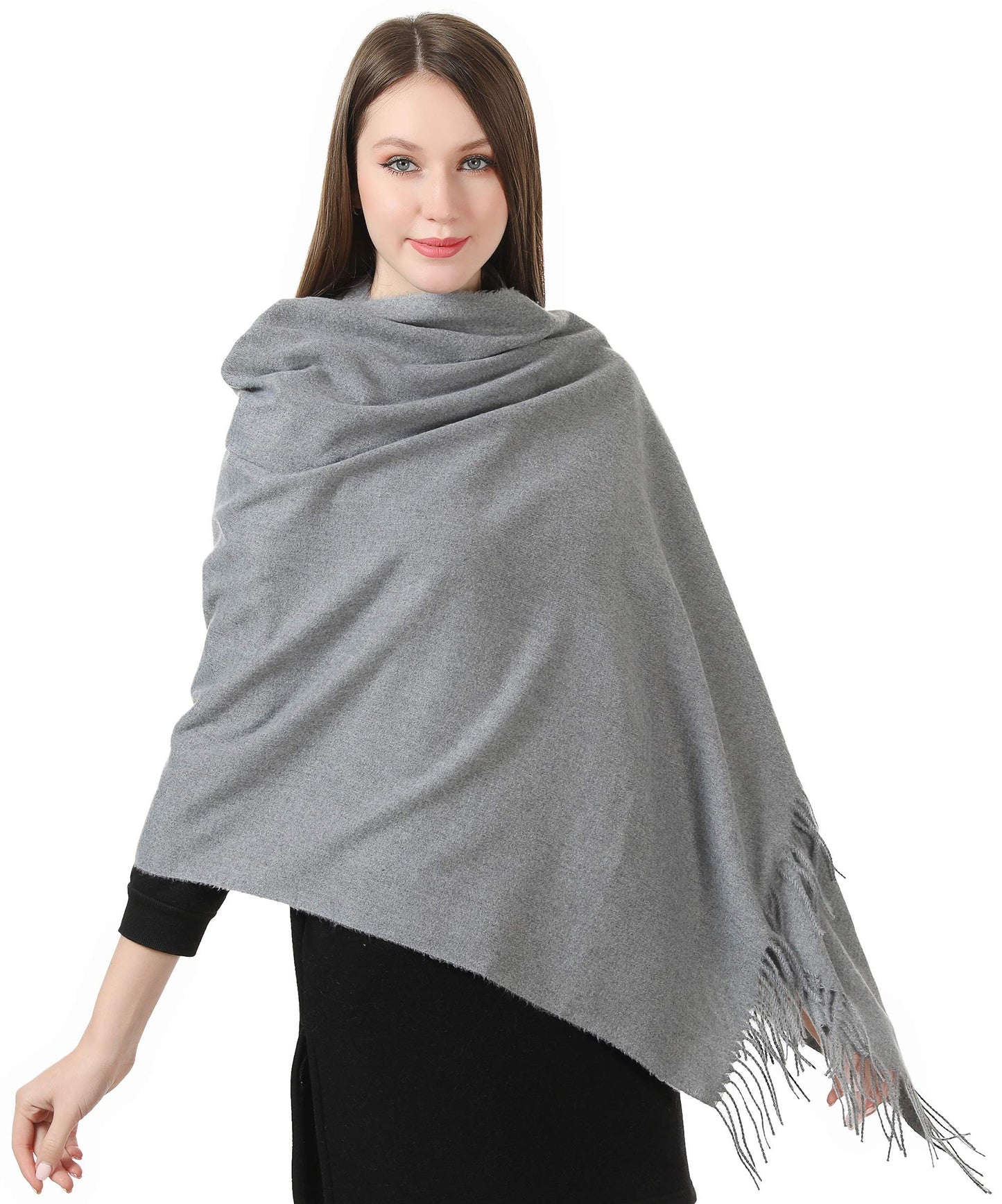 World of Shawls Cashmere Feel Winter Blanket Ladies Scarf Pashmina Shawls and Wraps for Wedding Scarves for Women Winter