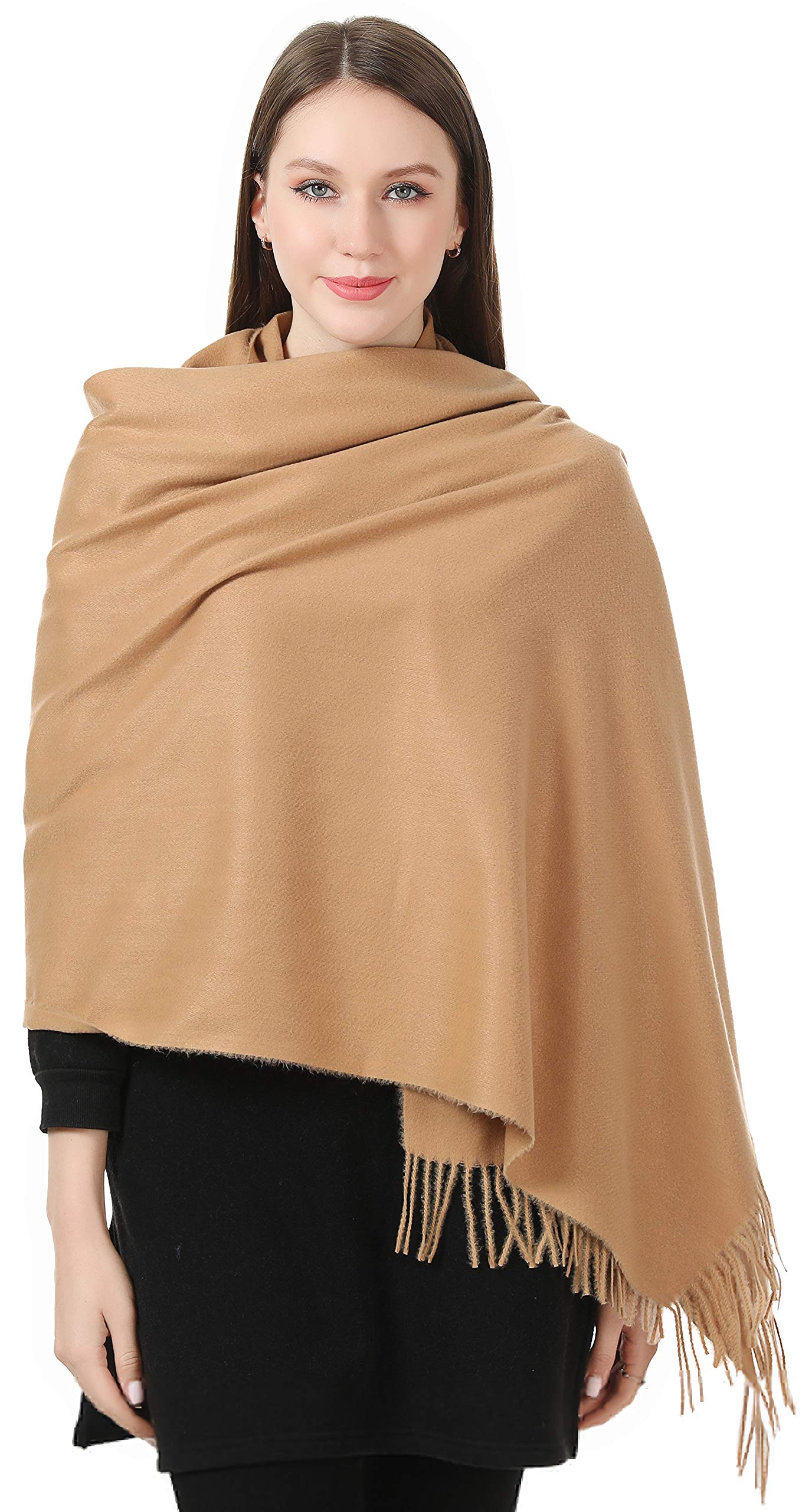 World of Shawls Cashmere Feel Winter Blanket Ladies Scarf Pashmina Shawls and Wraps for Wedding Scarves for Women Winter
