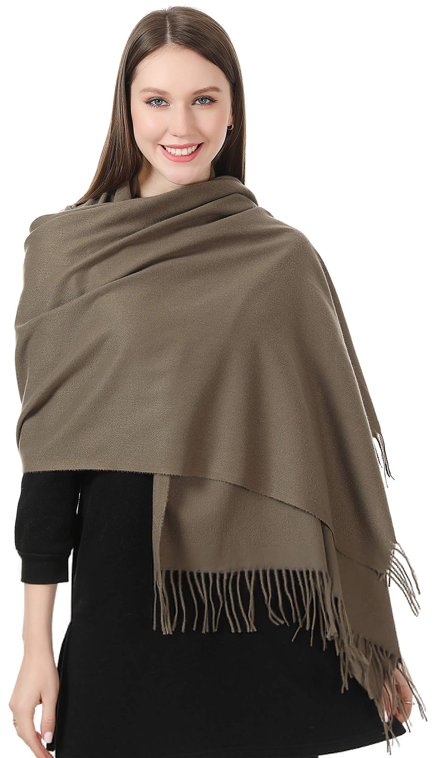 World of Shawls Cashmere Feel Winter Blanket Ladies Scarf Pashmina Shawls and Wraps for Wedding Scarves for Women Winter
