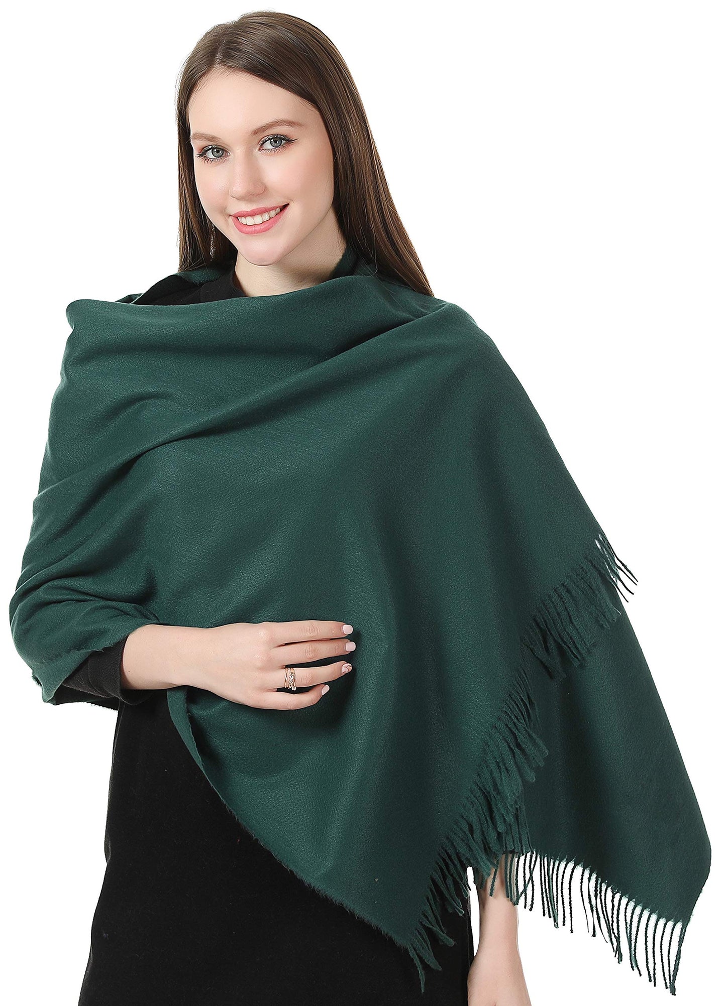 World of Shawls Cashmere Feel Winter Blanket Ladies Scarf Pashmina Shawls and Wraps for Wedding Scarves for Women Winter